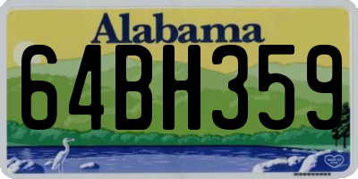 AL license plate 64BH359