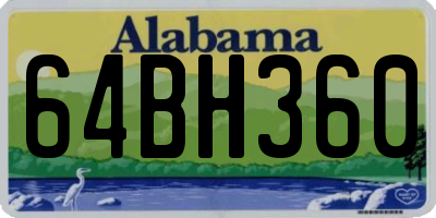 AL license plate 64BH360