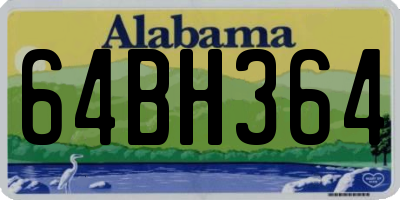 AL license plate 64BH364