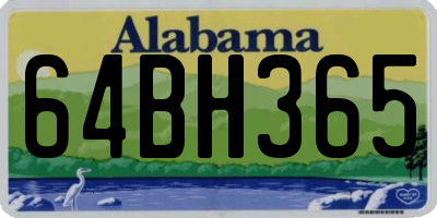 AL license plate 64BH365