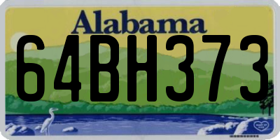 AL license plate 64BH373