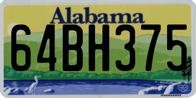 AL license plate 64BH375