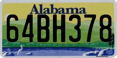 AL license plate 64BH378