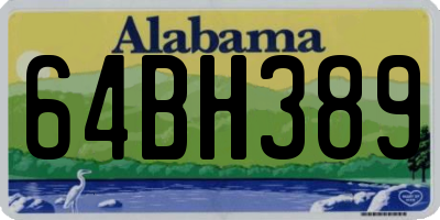 AL license plate 64BH389