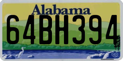 AL license plate 64BH394