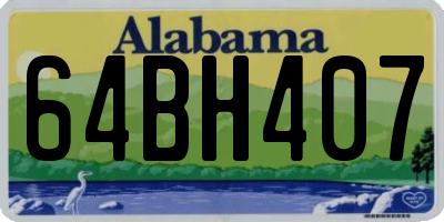 AL license plate 64BH407