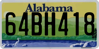 AL license plate 64BH418