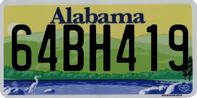 AL license plate 64BH419