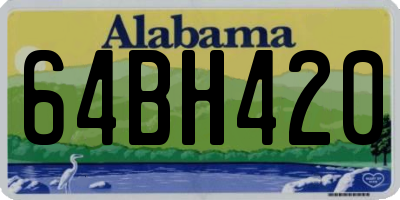 AL license plate 64BH420