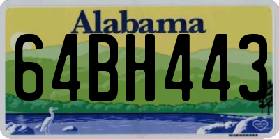 AL license plate 64BH443