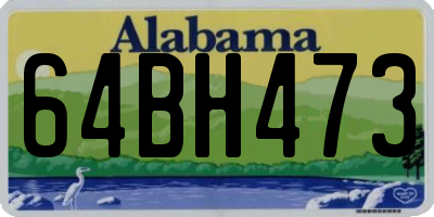 AL license plate 64BH473