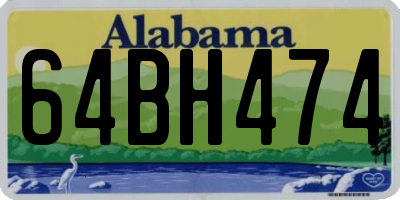 AL license plate 64BH474