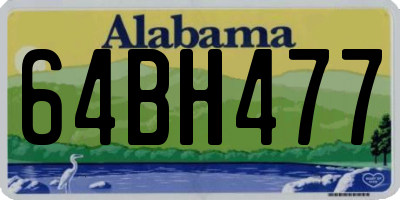 AL license plate 64BH477
