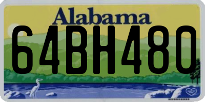 AL license plate 64BH480