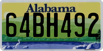 AL license plate 64BH492