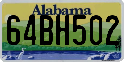 AL license plate 64BH502