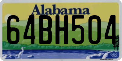 AL license plate 64BH504