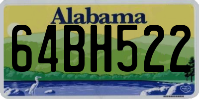 AL license plate 64BH522