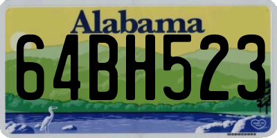 AL license plate 64BH523