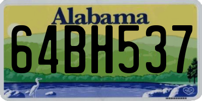 AL license plate 64BH537