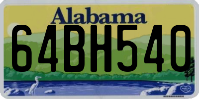 AL license plate 64BH540