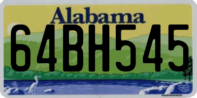 AL license plate 64BH545
