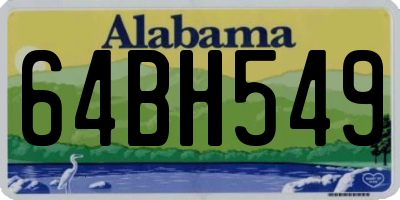 AL license plate 64BH549