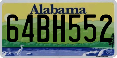 AL license plate 64BH552