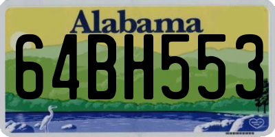 AL license plate 64BH553