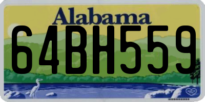 AL license plate 64BH559