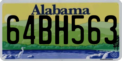 AL license plate 64BH563