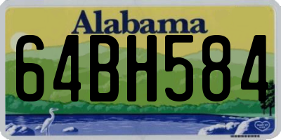 AL license plate 64BH584