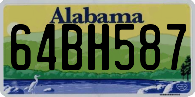 AL license plate 64BH587