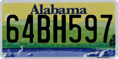 AL license plate 64BH597