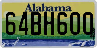 AL license plate 64BH600