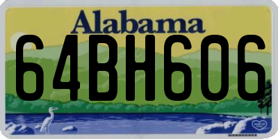 AL license plate 64BH606