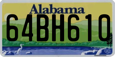 AL license plate 64BH610
