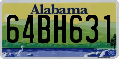 AL license plate 64BH631