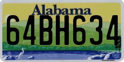 AL license plate 64BH634