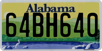 AL license plate 64BH640