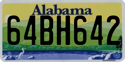 AL license plate 64BH642
