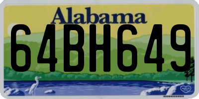 AL license plate 64BH649