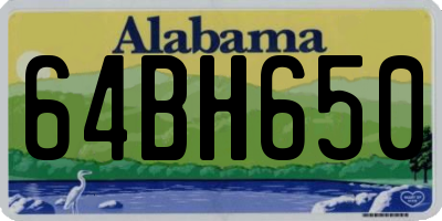 AL license plate 64BH650