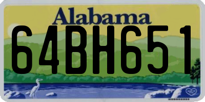 AL license plate 64BH651