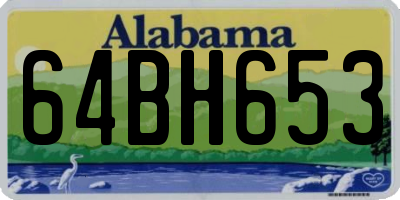 AL license plate 64BH653