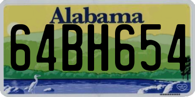 AL license plate 64BH654