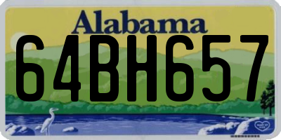 AL license plate 64BH657