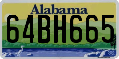 AL license plate 64BH665
