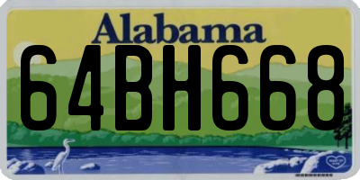 AL license plate 64BH668