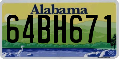 AL license plate 64BH671